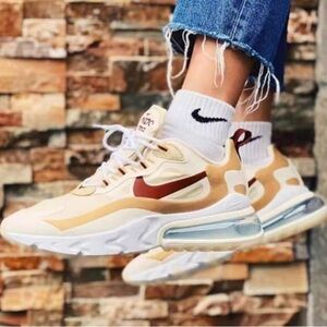 Nike Air Max 270 React Equestrian Women’s Sneakers Gold/Cinnamon-Club Gold 10.5